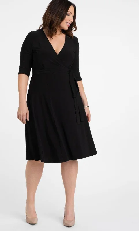 Maternity dress for a baby's first visit to the vineyard Kiyonna Essential Wrap Short Dress Maternity dress for a baby's first visit to the vineyard Kiyonna Essential Wrap Short Dress