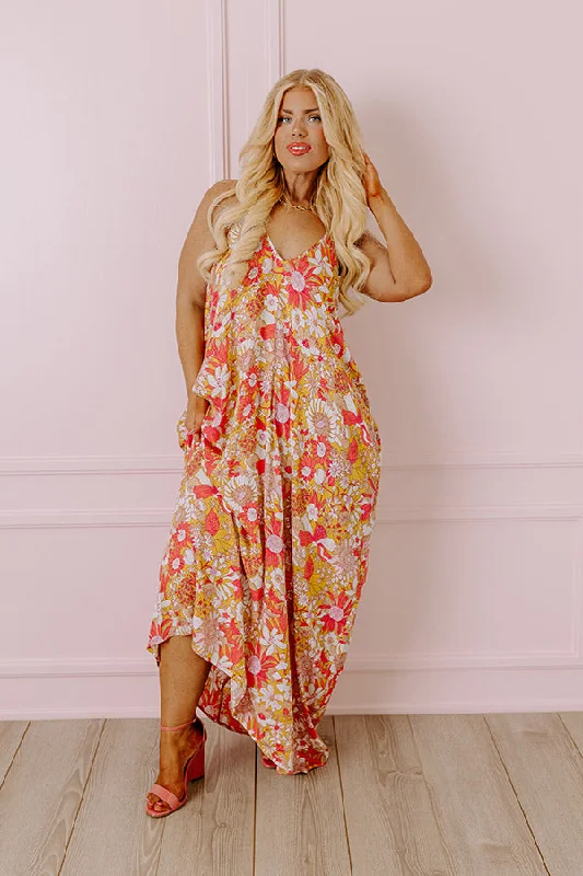 Maternity dress for a winter wonderland event Casually Chic Floral Maxi Curves