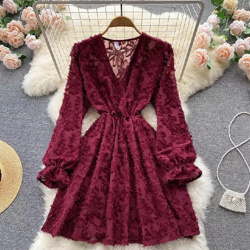 Mini dresses with belted waists for a defined silhouette Gracy Luxury Dress