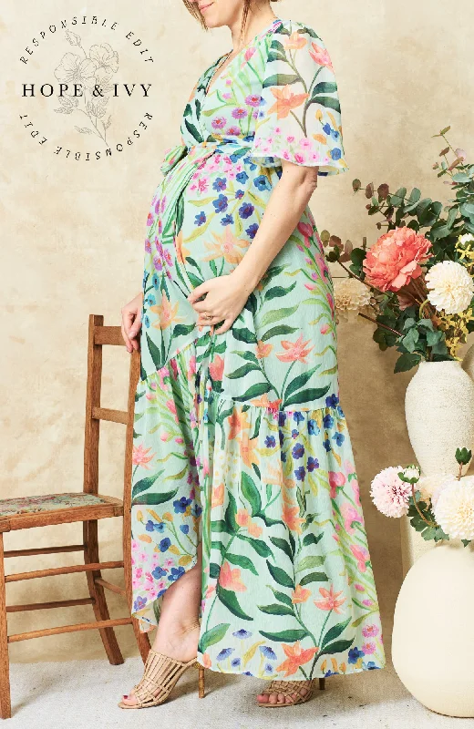 Short sleeve maternity sundress for summer The Bonnie Maternity