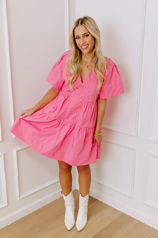 Maternity dress for a baby's first visit to the puppet show Take A Chance Mini Dress in Pink Maternity dress for a baby's first visit to the puppet show Take A Chance Mini Dress in Pink