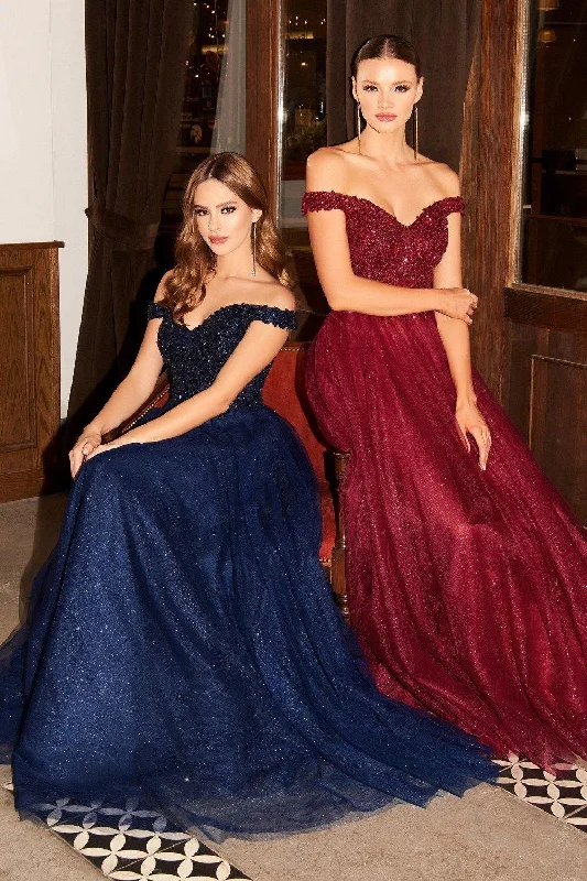 Maternity dress for a tea party Cinderella Divine CD0177 Off Shoulder Long Prom Dress Maternity dress for a tea party Cinderella Divine CD0177 Off Shoulder Long Prom Dress
