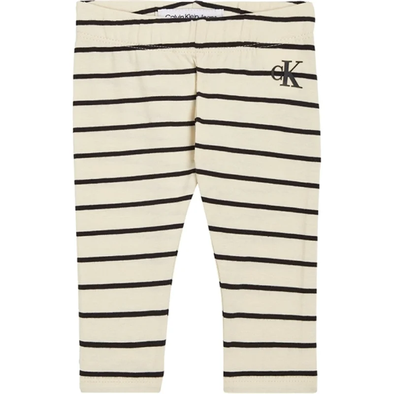 Plus Size Women's Embroidered Tight Trousers in White for a Feminine and Elegant StyleCalvin Klein Striped Leggings Black/ Vanilla Stripe Plus Size Women's Embroidered Tight Trousers in White for a Feminine and Elegant StyleCalvin Klein Striped Leggings Black/ Vanilla Stripe
