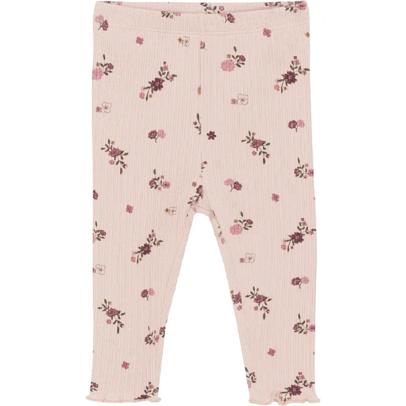 Plus Size Women's Embroidered Tight Trousers in White for a Feminine and Elegant StyleMinymo Sepia Rose Leggings AOP Rib Plus Size Women's Embroidered Tight Trousers in White for a Feminine and Elegant StyleMinymo Sepia Rose Leggings AOP Rib