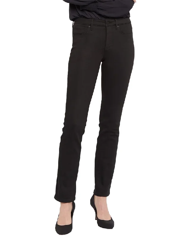 Plus Size Women's Printed Tight Trousers in Floral Patterns for a Spring - Inspired OutfitNYDJ Sheri Black Slim Jean Plus Size Women's Printed Tight Trousers in Floral Patterns for a Spring - Inspired OutfitNYDJ Sheri Black Slim Jean
