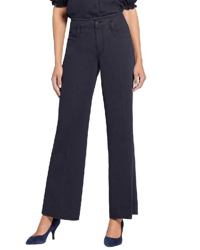 Women's High - Waisted Tight Trousers with Side Slits in Beige for a Trendy LookNYDJ Teresa Overdye Black Wide Leg Jean Women's High - Waisted Tight Trousers with Side Slits in Beige for a Trendy LookNYDJ Teresa Overdye Black Wide Leg Jean