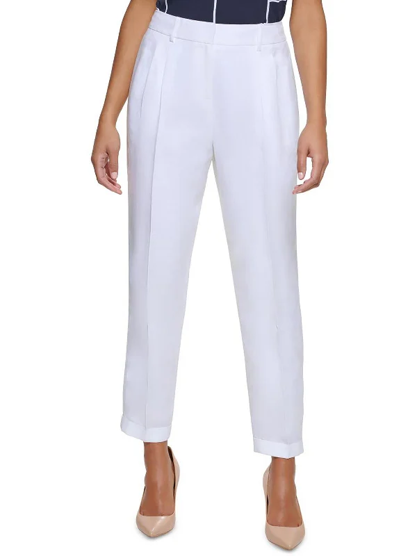 Women's Tight Trousers with Mesh Panels in Black for a Sexy and Modern AppearancePetites Womens Linen Blend Slim Leg Ankle Pants Women's Tight Trousers with Mesh Panels in Black for a Sexy and Modern AppearancePetites Womens Linen Blend Slim Leg Ankle Pants