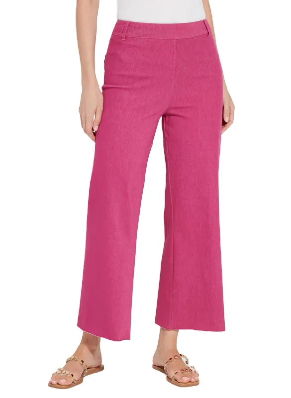 Plus Size Women's Sheer Tight Trousers in Nude for a Subtle and Stylish StatementSoft Wide Leg Pant In Magenta Plus Size Women's Sheer Tight Trousers in Nude for a Subtle and Stylish StatementSoft Wide Leg Pant In Magenta