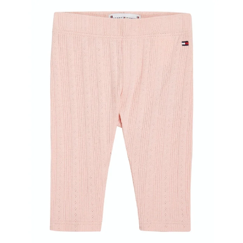 Women's Tight Trousers with Rhinestone Embellishments in Silver for a Sparkly LookTommy Hilfiger Soft Rose Flower Pointelle Legging Women's Tight Trousers with Rhinestone Embellishments in Silver for a Sparkly LookTommy Hilfiger Soft Rose Flower Pointelle Legging