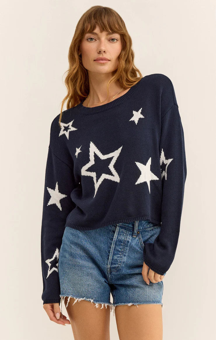 Button - Down Women Sweater for a Versatile LookZ Supply Seeing Stars Sweater