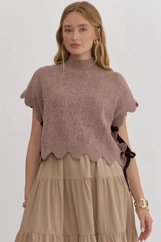 Turtleneck Women Sweater for a Classic and Elegant StyleSolid Knitted Mock Neck Short Sleeve Top Turtleneck Women Sweater for a Classic and Elegant StyleSolid Knitted Mock Neck Short Sleeve Top