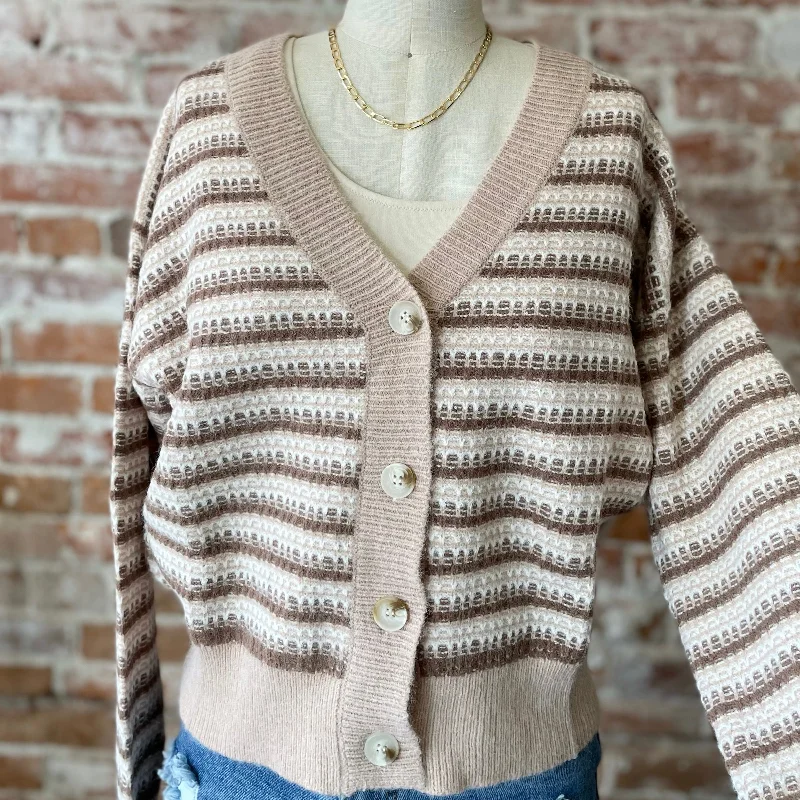 Cropped Women Sweater to Pair with High - Waisted BottomsBear With Me Button Down Sweater Cropped Women Sweater to Pair with High - Waisted BottomsBear With Me Button Down Sweater