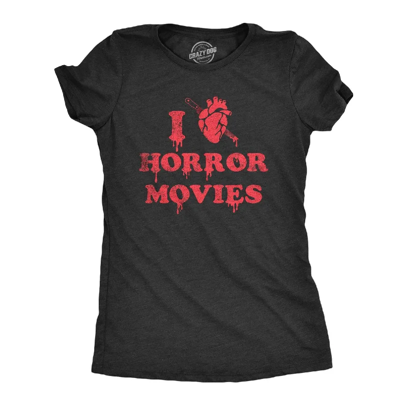 Puff Sleeve Women T Shirt for a Fashion - Forward LookI Heart Horror Movies Women's T Shirt Puff Sleeve Women T Shirt for a Fashion - Forward LookI Heart Horror Movies Women's T Shirt