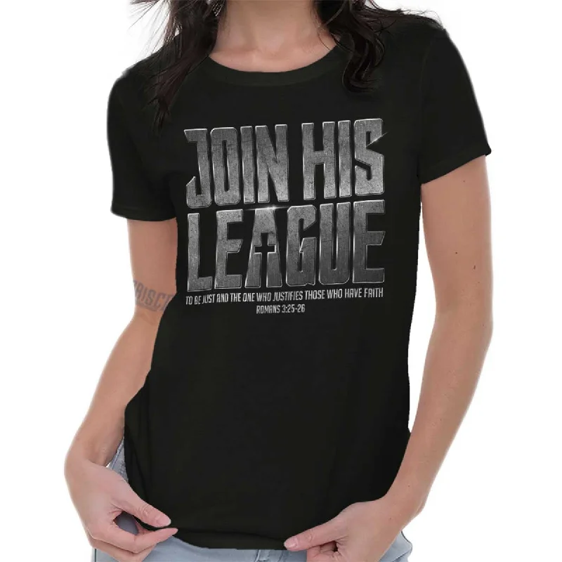 Organic Cotton Women T Shirt for Eco - Conscious WearersJoin His League Ladies T Shirt Organic Cotton Women T Shirt for Eco - Conscious WearersJoin His League Ladies T Shirt