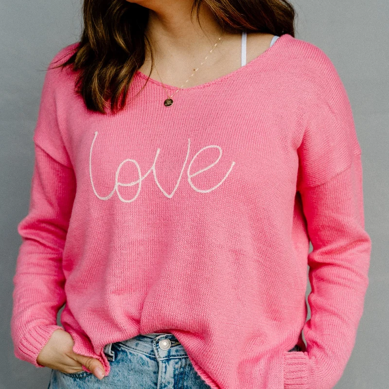 Cable - Knit Women Sweater with Intricate PatternsLove To Love Lightweight Love Sweater Cable - Knit Women Sweater with Intricate PatternsLove To Love Lightweight Love Sweater
