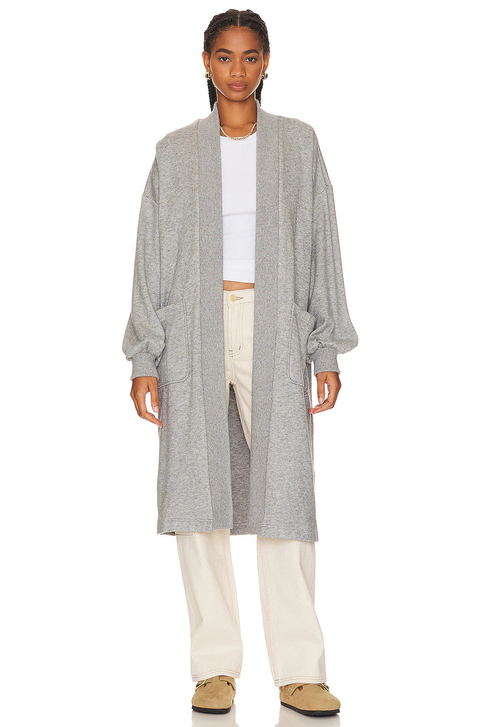 Turtleneck Women Sweater for a Classic and Elegant StyleMarla Coat in Heather Grey