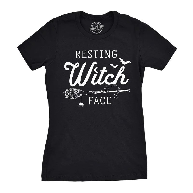 Sheer Women T Shirt for a Stylish and Alluring LookResting Witch Face Broomstick Women's T Shirt Sheer Women T Shirt for a Stylish and Alluring LookResting Witch Face Broomstick Women's T Shirt