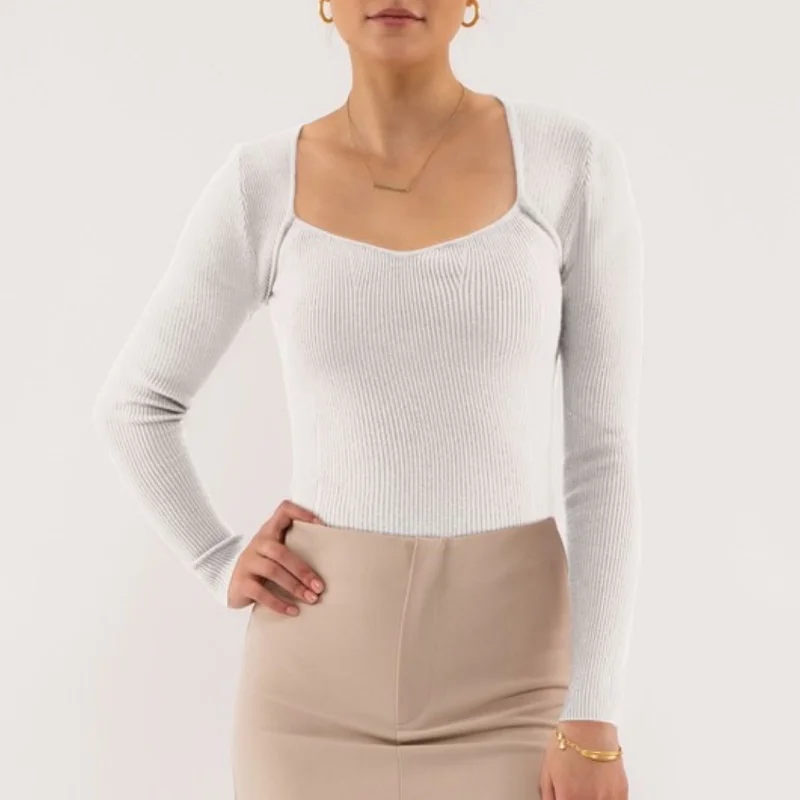Open - Front Women Sweater for Easy LayeringRight Next To You Long Sleeve Sweater Ivory Open - Front Women Sweater for Easy LayeringRight Next To You Long Sleeve Sweater Ivory