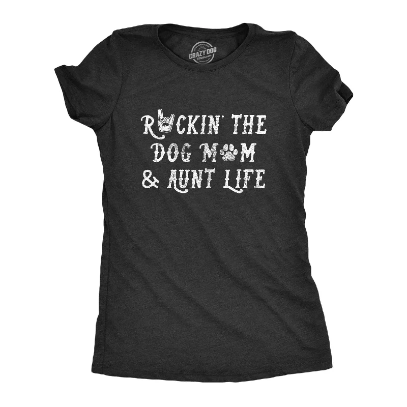 Sleeveless Women T Shirt for Summer ComfortRockin The Dog Mom And Aunt Life Women's T Shirt Sleeveless Women T Shirt for Summer ComfortRockin The Dog Mom And Aunt Life Women's T Shirt