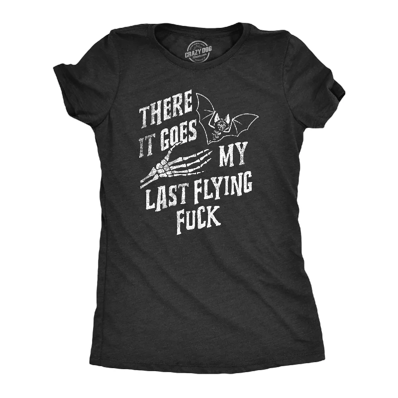 Ringer T Shirt Women with Retro - Inspired StripesThere It Goes My Last Flying Fuck Halloween Women's T Shirt Ringer T Shirt Women with Retro - Inspired StripesThere It Goes My Last Flying Fuck Halloween Women's T Shirt