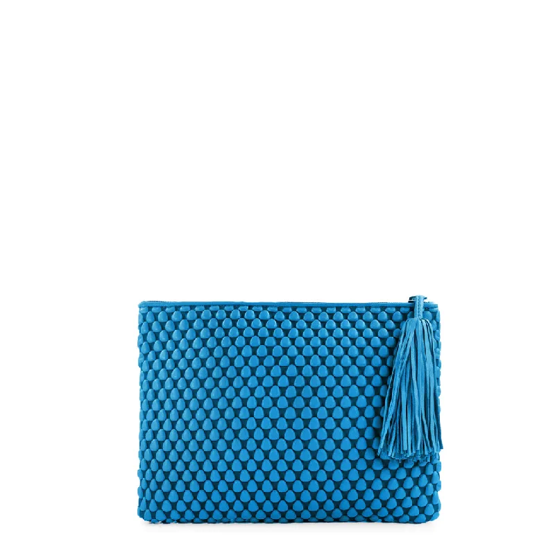 Sequin - Embellished Women Sweater for Special OccasionsTissa Fontaneda Bavarian Blue Spanish Nappa Leather XL Pochette Sequin - Embellished Women Sweater for Special OccasionsTissa Fontaneda Bavarian Blue Spanish Nappa Leather XL Pochette