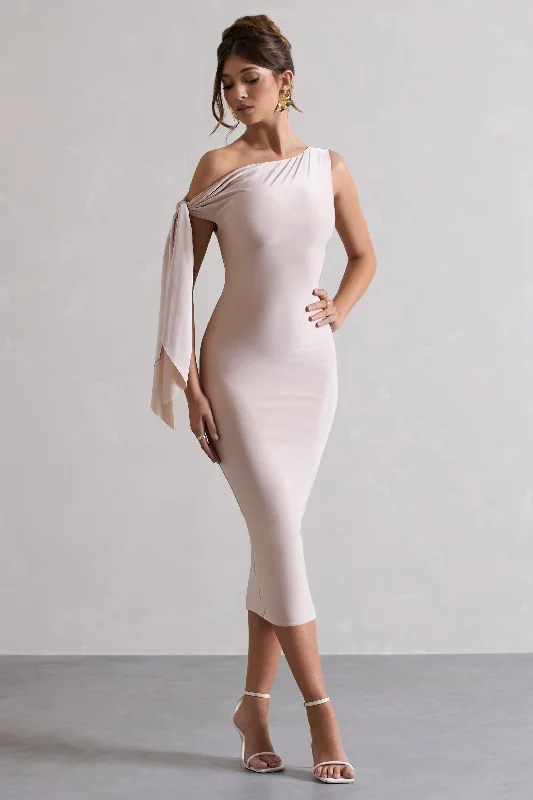 Pleated Women Dress with a Timeless and Elegant TexturePleated Women Dress with a Timeless and Elegant TextureAdapt | Champagne Asymmetric Midi Dress With Tie Sleeve Pleated Women Dress with a Timeless and Elegant TexturePleated Women Dress with a Timeless and Elegant TextureAdapt | Champagne Asymmetric Midi Dress With Tie Sleeve
