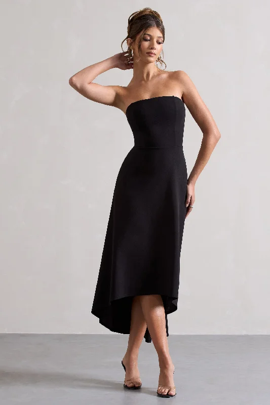Sheath Women Dress with a Tailored Fit for a Professional LookSheath Women Dress with a Tailored Fit for a Professional LookAriela | Black Bandeau High-Low Midi Dress Sheath Women Dress with a Tailored Fit for a Professional LookSheath Women Dress with a Tailored Fit for a Professional LookAriela | Black Bandeau High-Low Midi Dress
