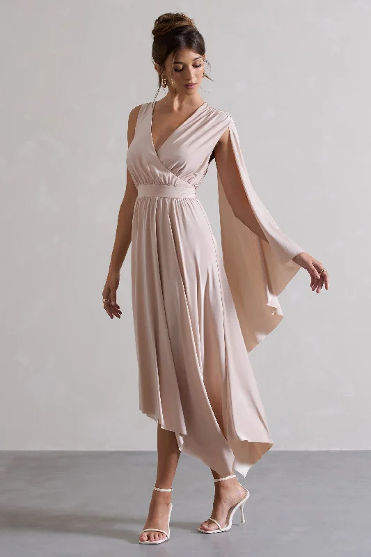 Mermaid - Style Women Dress with a Fitted Silhouette for Special OccasionsMermaid - Style Women Dress with a Fitted Silhouette for Special OccasionsFable | Champagne Plunge-Neck Maxi Dress With Cape Sleeve Mermaid - Style Women Dress with a Fitted Silhouette for Special OccasionsMermaid - Style Women Dress with a Fitted Silhouette for Special OccasionsFable | Champagne Plunge-Neck Maxi Dress With Cape Sleeve