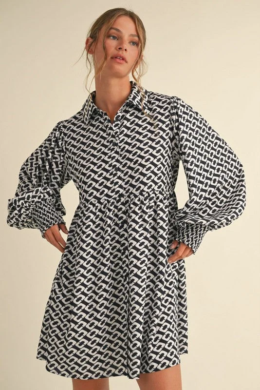 Mini Women Dress with a Short Hem for a Young and Trendy StyleMini Women Dress with a Short Hem for a Young and Trendy StyleGeo Print Dress Mini Women Dress with a Short Hem for a Young and Trendy StyleMini Women Dress with a Short Hem for a Young and Trendy StyleGeo Print Dress