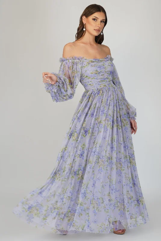 Wrap - Style Women Dress with Adjustable Fit for All Body TypesWrap - Style Women Dress with Adjustable Fit for All Body TypesLana Lilac Printed Tulle Dress Wrap - Style Women Dress with Adjustable Fit for All Body TypesWrap - Style Women Dress with Adjustable Fit for All Body TypesLana Lilac Printed Tulle Dress