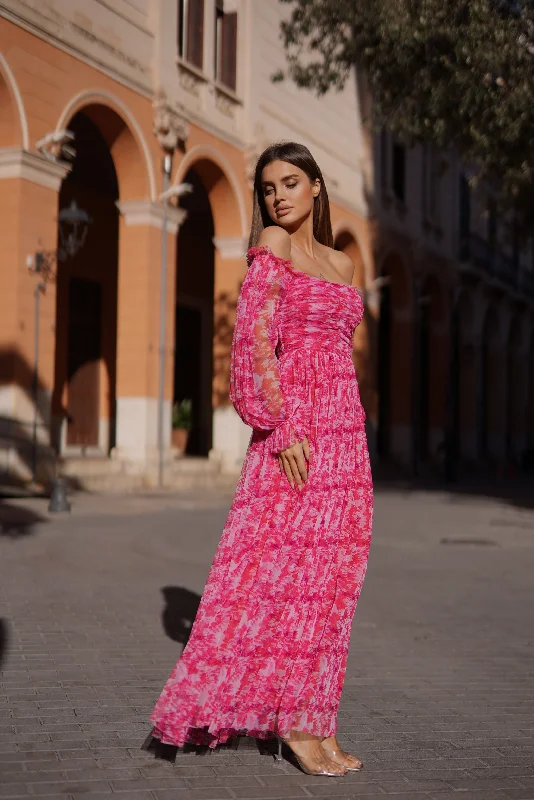 Maxi Women Dress with Floral Print for a Bohemian VibeMaxi Women Dress with Floral Print for a Bohemian VibeLana Red Printed Tulle Dress Maxi Women Dress with Floral Print for a Bohemian VibeMaxi Women Dress with Floral Print for a Bohemian VibeLana Red Printed Tulle Dress