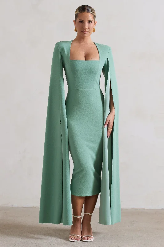Ruffled Women Dress with Multiple Layers for a Playful and Girly StyleRuffled Women Dress with Multiple Layers for a Playful and Girly StyleNo Replacement | Sage Green Square-Neck Cape-Sleeve Midi Dress Ruffled Women Dress with Multiple Layers for a Playful and Girly StyleRuffled Women Dress with Multiple Layers for a Playful and Girly StyleNo Replacement | Sage Green Square-Neck Cape-Sleeve Midi Dress