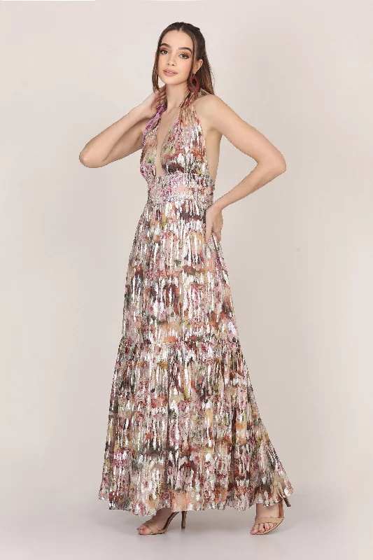 Long - Sleeve Women Dress in Velvet for a Luxurious Winter LookLong - Sleeve Women Dress in Velvet for a Luxurious Winter LookNoorex Metallic Printed Maxi Dress Long - Sleeve Women Dress in Velvet for a Luxurious Winter LookLong - Sleeve Women Dress in Velvet for a Luxurious Winter LookNoorex Metallic Printed Maxi Dress