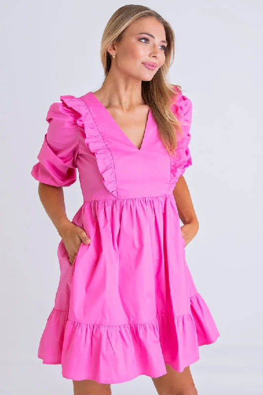 Ball Gown Women Dress with a Full Skirt for a Princess - like LookBall Gown Women Dress with a Full Skirt for a Princess - like LookPink Poplin Ruffle Tier Dress Ball Gown Women Dress with a Full Skirt for a Princess - like LookBall Gown Women Dress with a Full Skirt for a Princess - like LookPink Poplin Ruffle Tier Dress