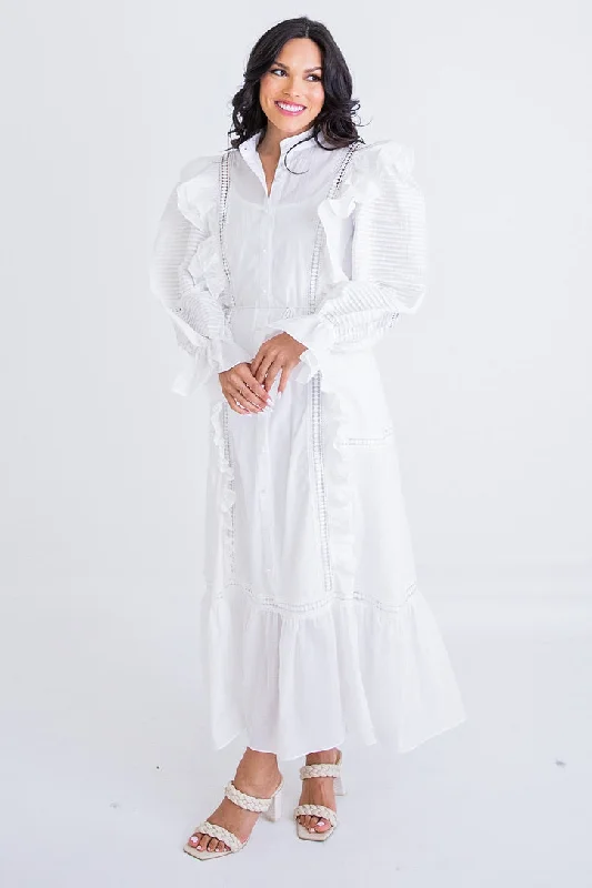 Wrap - Style Women Dress with Adjustable Fit for All Body TypesWrap - Style Women Dress with Adjustable Fit for All Body TypesPoplin Ruffle Button Up Maxi Wrap - Style Women Dress with Adjustable Fit for All Body TypesWrap - Style Women Dress with Adjustable Fit for All Body TypesPoplin Ruffle Button Up Maxi