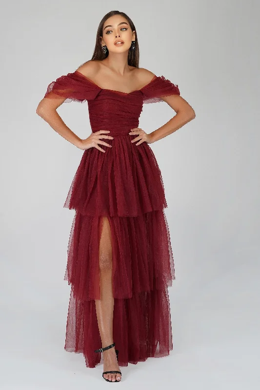 Empire Waist Women Dress to Accentuate the Bust and Conceal the WaistEmpire Waist Women Dress to Accentuate the Bust and Conceal the WaistSydney Burgundy Tulle Maxi Dress Empire Waist Women Dress to Accentuate the Bust and Conceal the WaistEmpire Waist Women Dress to Accentuate the Bust and Conceal the WaistSydney Burgundy Tulle Maxi Dress