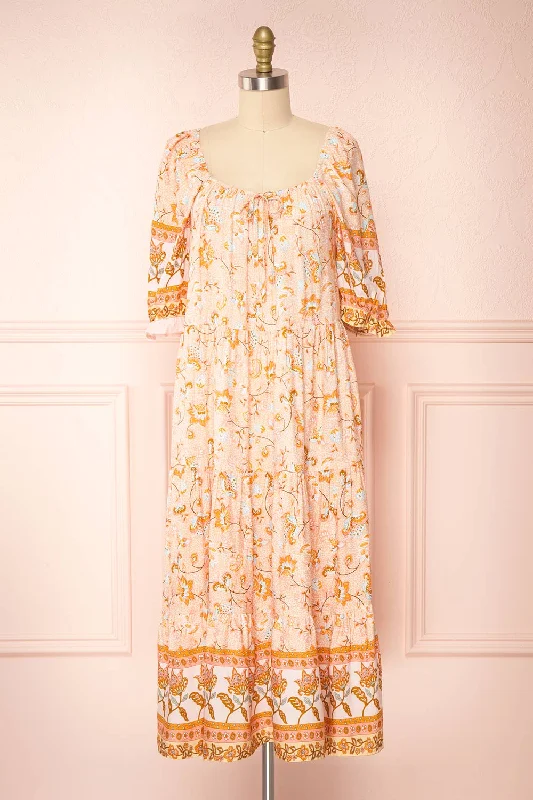 Maxi Women Dress with Floral Print for a Bohemian VibeMaxi Women Dress with Floral Print for a Bohemian VibeAlexandrina | Paisley Patterned Loose Midi Dress Maxi Women Dress with Floral Print for a Bohemian VibeMaxi Women Dress with Floral Print for a Bohemian VibeAlexandrina | Paisley Patterned Loose Midi Dress