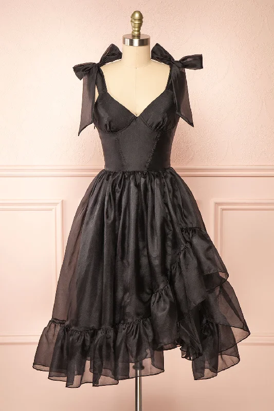 Pleated Women Dress with a Timeless and Elegant TexturePleated Women Dress with a Timeless and Elegant TextureCallidora | Black Organza Midi Dress Pleated Women Dress with a Timeless and Elegant TexturePleated Women Dress with a Timeless and Elegant TextureCallidora | Black Organza Midi Dress