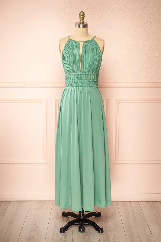 Wrap - Style Women Dress with Adjustable Fit for All Body TypesWrap - Style Women Dress with Adjustable Fit for All Body TypesDovie Mint | Midi Dress w/ Pleated Bodice Wrap - Style Women Dress with Adjustable Fit for All Body TypesWrap - Style Women Dress with Adjustable Fit for All Body TypesDovie Mint | Midi Dress w/ Pleated Bodice