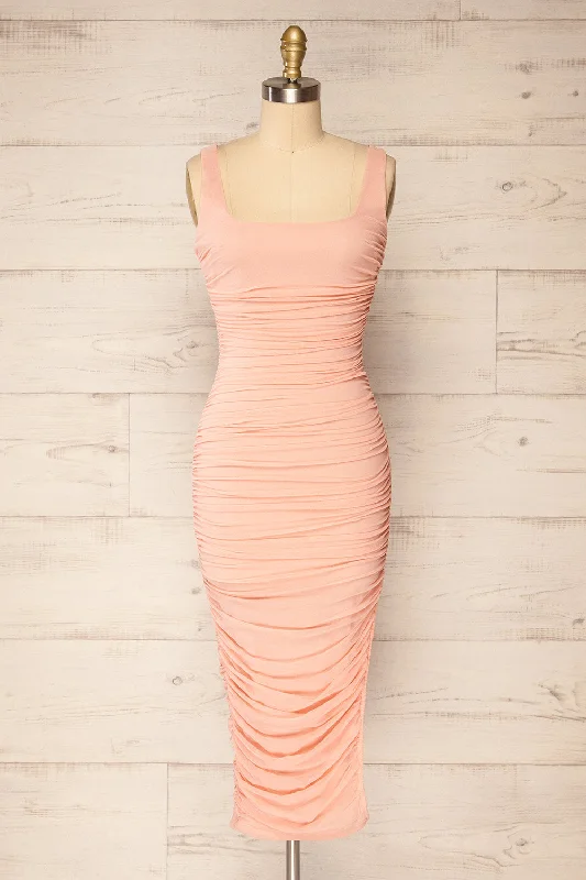 Printed Abstract Women Dress for a Modern and Artistic AppealPrinted Abstract Women Dress for a Modern and Artistic AppealFecho Pink | Fitted Ruched Midi Dress Printed Abstract Women Dress for a Modern and Artistic AppealPrinted Abstract Women Dress for a Modern and Artistic AppealFecho Pink | Fitted Ruched Midi Dress