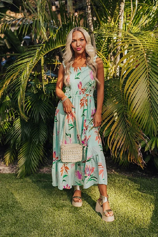 Off - the - Shoulder Women Dress for a Romantic and Feminine LookOff - the - Shoulder Women Dress for a Romantic and Feminine LookHappy Blooms Smocked Midi in Mint Off - the - Shoulder Women Dress for a Romantic and Feminine LookOff - the - Shoulder Women Dress for a Romantic and Feminine LookHappy Blooms Smocked Midi in Mint