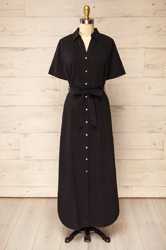 Halter Neck Women Dress to Show Off the Shoulders and NecklineHalter Neck Women Dress to Show Off the Shoulders and NecklineHyris Black | Long Shirt Dress w/ Belt Halter Neck Women Dress to Show Off the Shoulders and NecklineHalter Neck Women Dress to Show Off the Shoulders and NecklineHyris Black | Long Shirt Dress w/ Belt