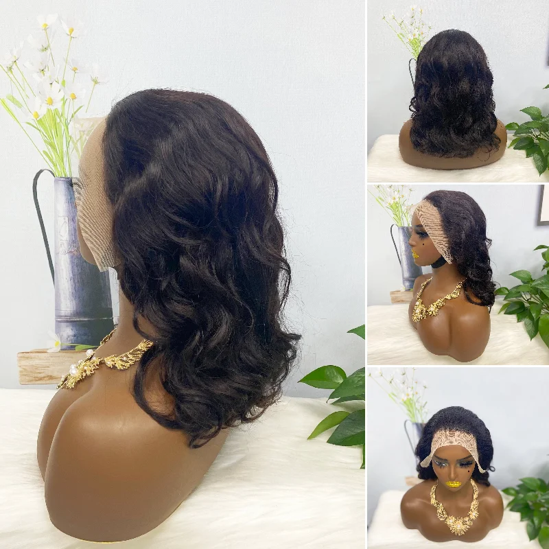 13*4 BoB Wig Loose Wave Wigs Color NC 200% Density