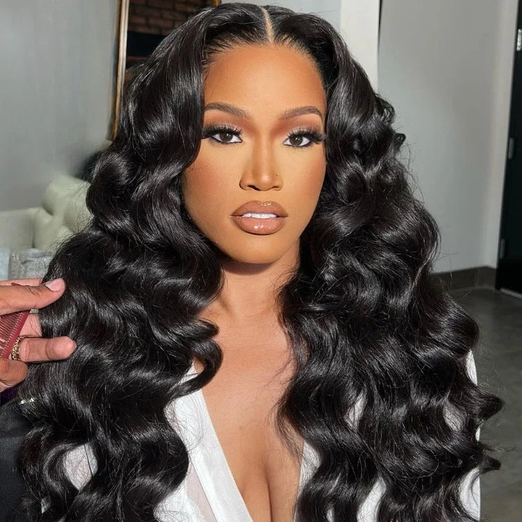 Lemoda Brazilian Loose wave 13x4 Lace Front Wigs Pre Plucked with Natural Hairline