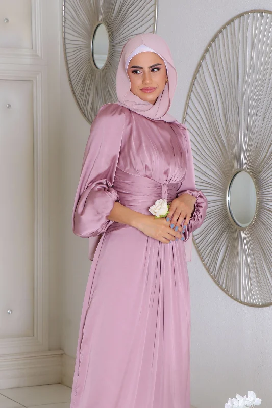 machine washable women cardigan for easy careCara Folds Satin Dress- Dusty Rose Pink machine washable women cardigan for easy careCara Folds Satin Dress- Dusty Rose Pink