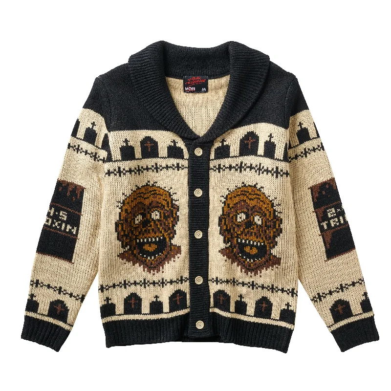 hand knitted women cardigan with artisanal charmReturn of the Living Dead Cardigan Version 2 hand knitted women cardigan with artisanal charmReturn of the Living Dead Cardigan Version 2