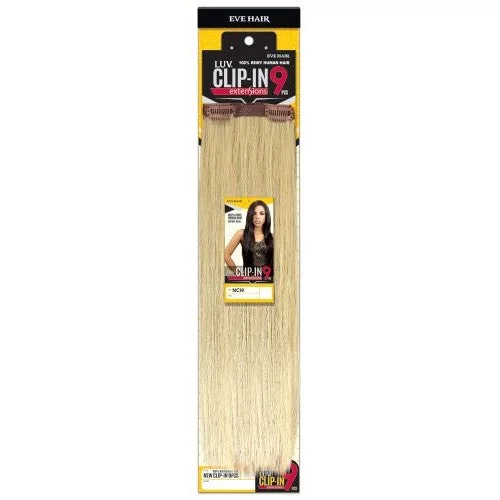 9 Piece 18", 22", 24" LUV Clip-In 100% Remi Human Hair by Eve Hair