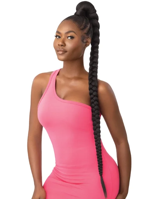 Outre Pretty Quick Wrap Pony - NATURAL BRAIDED PONYTAIL 42"