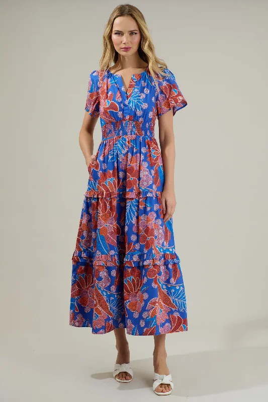Off - the - Shoulder Women Dress for a Romantic and Feminine LookOff - the - Shoulder Women Dress for a Romantic and Feminine LookAmazonia Blue Floral Palmer Poplin Tiered Maxi Dress Off - the - Shoulder Women Dress for a Romantic and Feminine LookOff - the - Shoulder Women Dress for a Romantic and Feminine LookAmazonia Blue Floral Palmer Poplin Tiered Maxi Dress