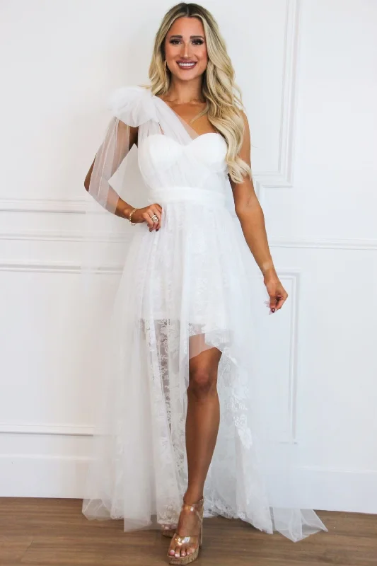 Ruffled Women Dress with Multiple Layers for a Playful and Girly StyleRuffled Women Dress with Multiple Layers for a Playful and Girly StyleStay Together One Shoulder Bow Lace High Low Maxi Dress: Ivory Ruffled Women Dress with Multiple Layers for a Playful and Girly StyleRuffled Women Dress with Multiple Layers for a Playful and Girly StyleStay Together One Shoulder Bow Lace High Low Maxi Dress: Ivory